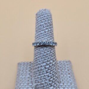 Size 6 Sterling Silver Quality Cubic Zirconia Gems Band Ring A5003